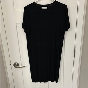 OAK + FORT Black Mini T- Shirt Dress